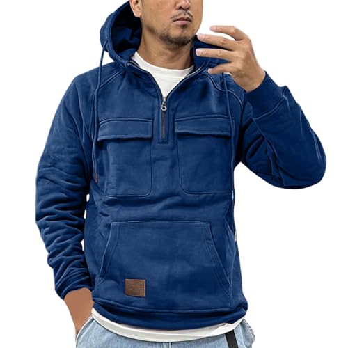 Sudaderas con capucha para hombre, estilo cargo, de color sólido, bonitas, informales, delgadas, cómodas, para invierno, otoño, cordón con bolsillos, trajes de anime vintage 2025, ligera, preparada