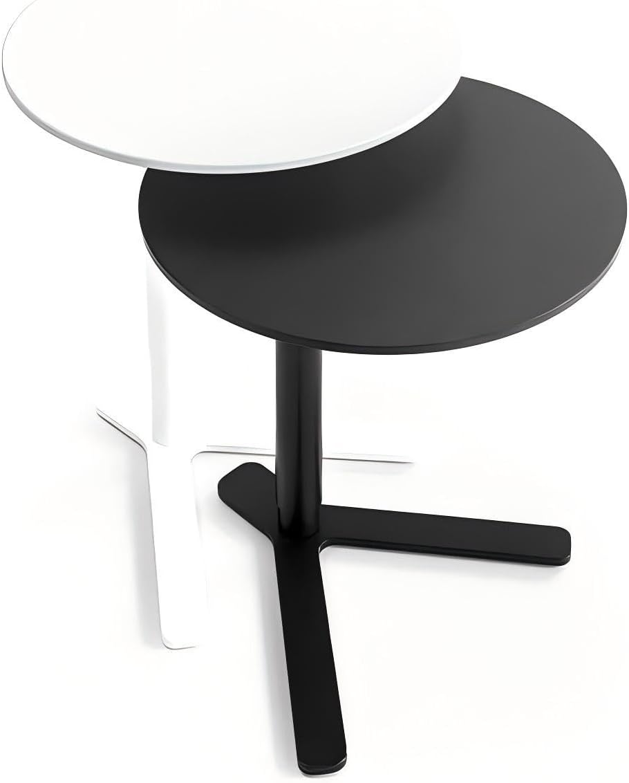 北欧風C型サイドテーブル 円形スチールテーブル 直径40/50cm 高さ50/60cm ソファ横・ベッド横用 多用途ミニテーブル(B