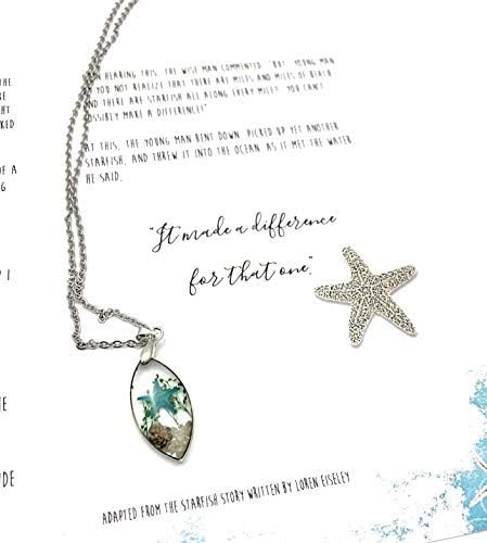 Miniatura 9 de Smiling Wisdom - The Starfish Story - You Make a Profound Difference Tarjeta de felicitación y collar Set de regalo - Mujer