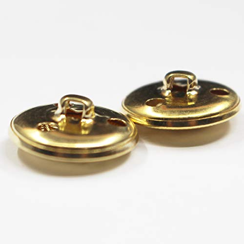 KENDANY 14 Pieces Metal Blazer Button Set - Naval Anchor Crest - for Blazer, Suits, Sport Coat, Uniform, (Gold 18MM 23MM)(0.71in-0.9in)