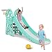 Tobogán Infantil, Tobogán para Niños, Tobogán Infantil para Jardín Parque e Interior, con Canasta de Baloncesto, Estable, Seguro, Grande, Ancho(160*61*37)