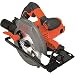 BLACK+DECKER Sierra Circular 1500W, velocidad 5.500 rpm, diámetro de disco 190mm, corte a bisel 0-45°, Incluye guía lateral para corte recto y llave hexagonal, CS1550