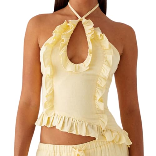 Haut dos nu Y2K pour femme léger pour ne plus étouffer en été