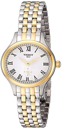 Tissot womens Bella Ora Stainless Steel Dress Watch Grey & Yellow Gold T1031102203300