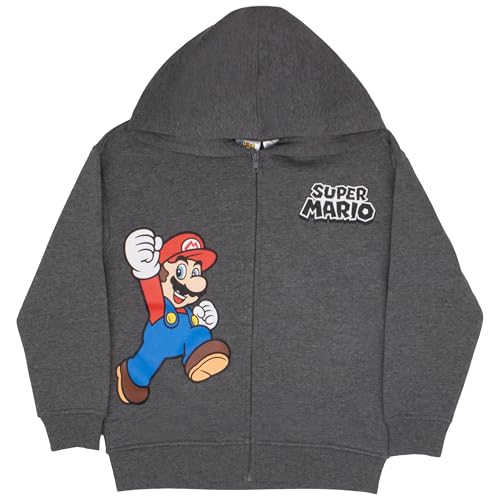 Image of Nintendo Super Mario, Bowser, Mario Kart Boys Zip-Up Hoodie and Shorts 2-Piece Set - Graphic Sweatshirt and Shorts for Kids