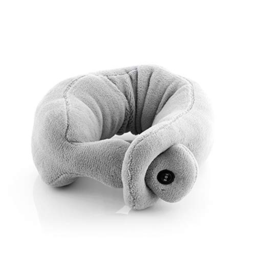 Vibrating Massage Pillow Soft Vibrating Massaging Neck Pillow Massage Therapy Cushion Home Office Travel Use for Relax Muscles Relieve Stress