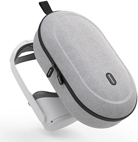 Syntech Hard Carrying Case Compatible with Meta/Oculus Quest 2 Accessories VR Headset with Elite Strap, Touch Controllers and Other Accessories, Ultra-Sleek Design for Travel and Storage (Grey)