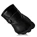 LETHMIK Mens Winter PU Faux Leather Gloves Touchscreen Anti-Slip Waterproof Warm Ski Gloves Black-XL