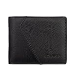 ZYLARIS Soft leather Wallet Men,Classic Bifold Wallet, RFID Blocking, 7 Card Slots, Multiple Compartments, It is equipped with 1 coin pocket. (Jet Black)