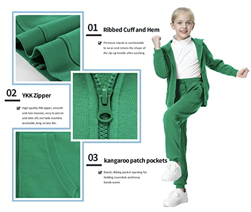 UNACOO Girls Boys Zip Up Hoodie Soft Fleece Sweatshirt Kids Hoodies for Toddler Zipper hoodie Jacket (Age 3-12 Years)3