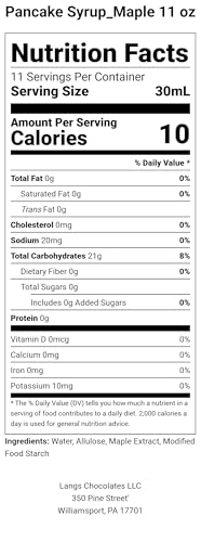 Image of Keystone Pantry Pancake Syrup Maple flavored sugar-free 11 oz