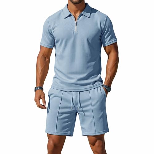 Ensemble polo et short homme pour la plage et le jogging décontracté