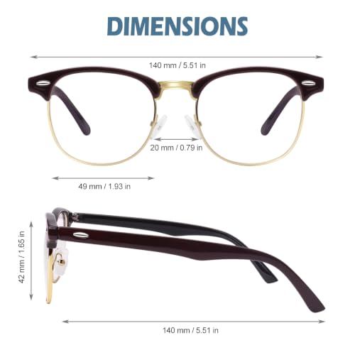 Image of CGID Retro Fake Non-Prescription Glasses Clear Lens UV400 Men Women CN56