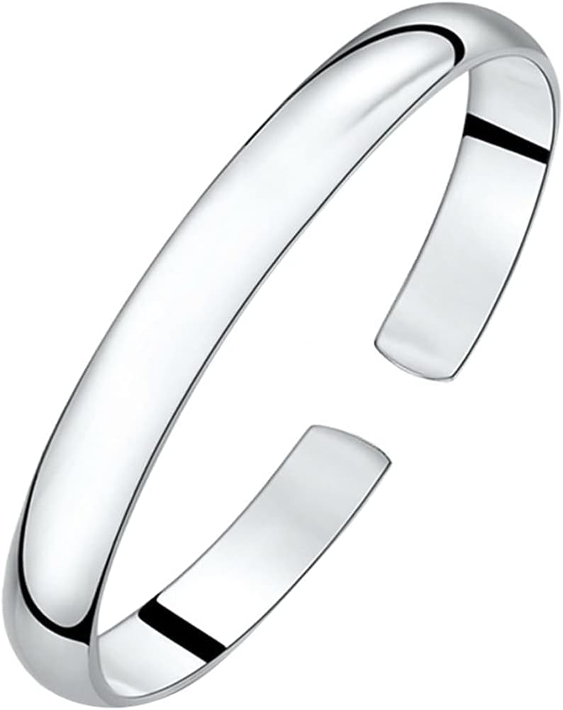 Fashion Women Jewelry Solid 925 Sterling Silver Bangle Bracelet Gift