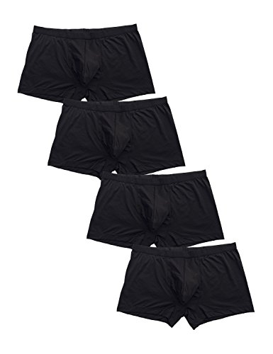 DAVID ARCHY Men's 4 Pack Polyamide Fast Dry Support Pouch Trunks