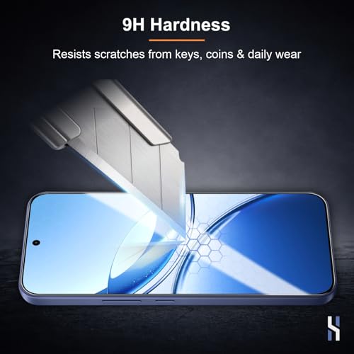 Image of Tempered Glass for Vivo V70 FE (6.83 Inch) - Military Grade 9H Screen Guard, Anti-Scratch, Shatterproof, Edge to Edge Full Coverage - Black Border