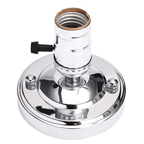 Antique Socket Light With Switch E26 Lamp Bases Ceiling Screw Light Bulb Socket Holder Lighting Accessories,1pack(silver)