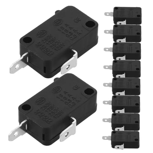 MOTHNUR 10 piezas Interruptor Microondas Reemplazo para Puerta Horno Microondas Microinterruptor de Alta Potencia Pines Sensor para Reparación y Mantenimiento