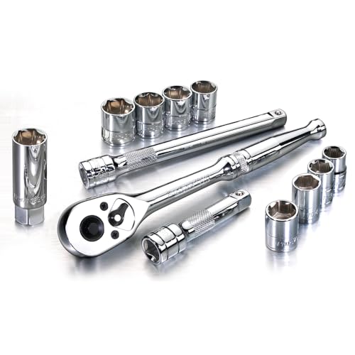 Image of Pro-Grade 12-Piece 3 /8-Inch Drive SAE Mechanics Tool Set, 19305