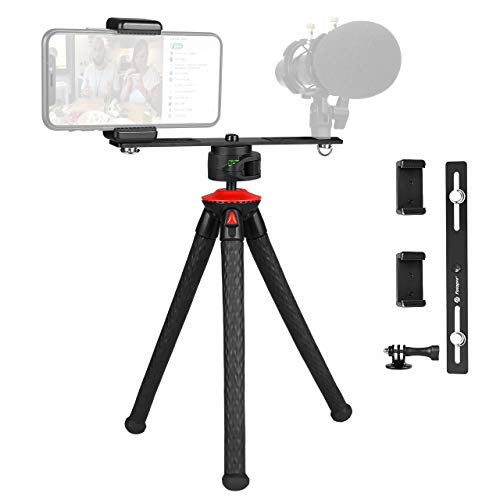 Fotopro Flexible Tripod, Vlog Tripod with Bluetooth Remote, Portable Camera Tripod, Phone Tripod
