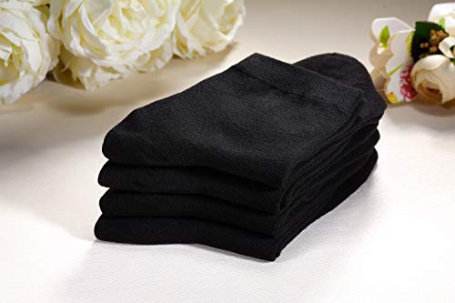 Image of Azwelier Unisex Colorful Quarter Ankle Athletic Socks Breathable Cotton Blend Crew Style 4 Pairs Pack