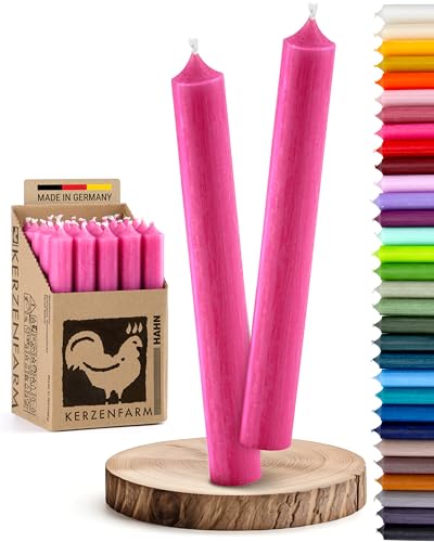 Stabkerzen 10 Stück Tafelkerzen durchgehend gefärbt Spitzkerzen für...