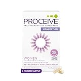 Proceive® Fertility Supplements for Women - Conception Vitamins for Trying to Conceive - Contains Zinc, Folic Acid, Vitamin D - 60 Capsules (1 Month Supply) - Vegan