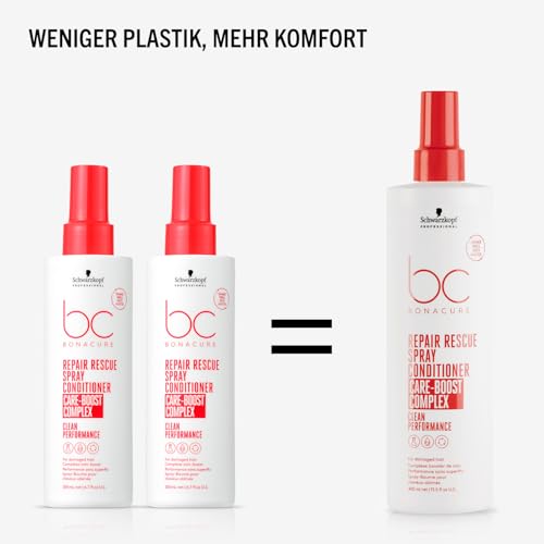 Schwarzkopf Professional Bonacure Repair Rescue Spray Conditioner Leave In Für Strapaziertes Haar Vegan Care Boost Complex Weniger… – Ansicht 2