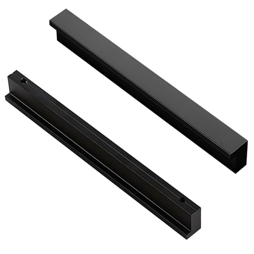 Qrity 2x 90° L Boutons de portes Cuisine Chambre Porte Cabinet Poignées Poignée Porte Cabinet Bouton pour Tiroir Placard Intérieure Meuble Tirer, 192mm,...