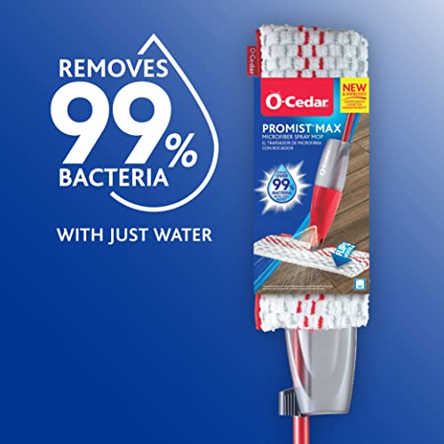 O-Cedar, Microfiber Pastic, Removes 99% of Bacteria With Just Water, Spray Mop with 2 Extra Refills