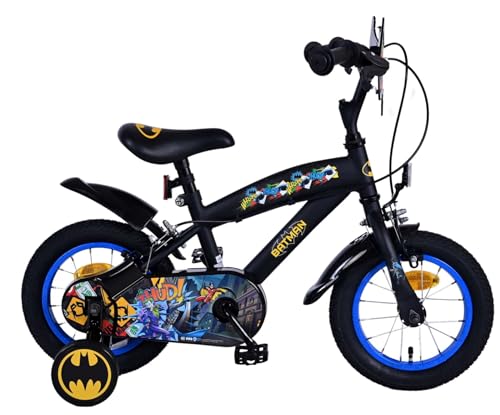 Volare Vélo pour enfant Batman 12 pouces noir - Sécurité, confort et plaisir pour chaque enfant