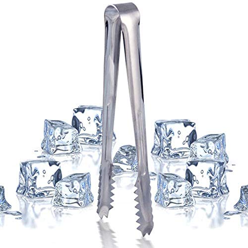 SMFish 1pcs Stainless Steel Tongs Bar Bbq Clip Bread Food Ice Clamp Tong