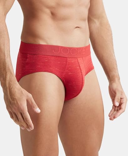 Image of Jockey LM05 Men Bamboo Cotton Elastane Stretch Breathable Mesh Brief with StayDry Treatment