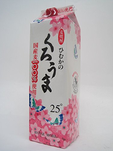 ひむかのくろうま　本格麦焼酎1800ml 紙パック　６本　元箱入 焼酎｜神楽酒造 本格焼酎 ひむかのくろうま 20度 1.8L（1800ml