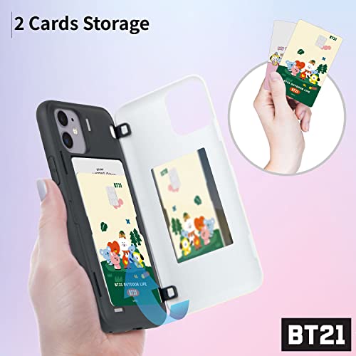 Bt21 Official Merchandise For Iphone 11 Case (6.1 Inch) With Card Holder Mirror Shockproof Protective Thin Slim Hard Pc Back Cover Phone Case #TOP2