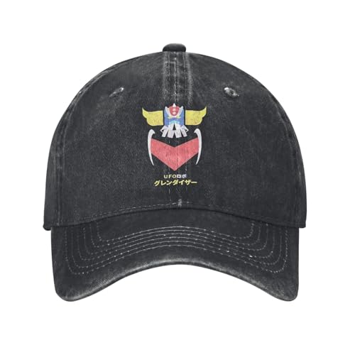 GZMQMOKD Baseball caps für Damen Goldorak Roboter Casual Baseball Cap Für Unisex Männer Sommer Outdoor Sport Trucker Hut Stilvolle Snapback Cap