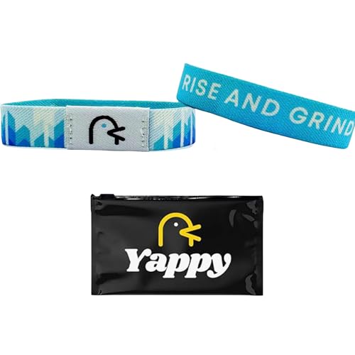 Yappy Daily Motivational Bracelet with Positive Quotes and Uplifting Messages Intention Bracelet for Everyone Daily Affirmation Bracelet (Rise and Grind Regular)