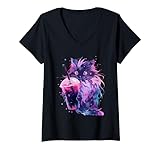 Photo Gallery donna black car maine coon boba bevande kawaii anime bubble tea maglietta con collo a v Photo Gallery donna black car maine coon boba bevande kawaii anime bubble tea maglietta con collo a v