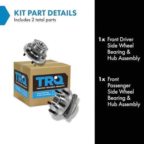 Image of TRQ Wheel Bearing and Hub Assembly Set for 2004-2009 Toyota Prius | for 2004-2009 Toyota Prius Driver and Passenger Side