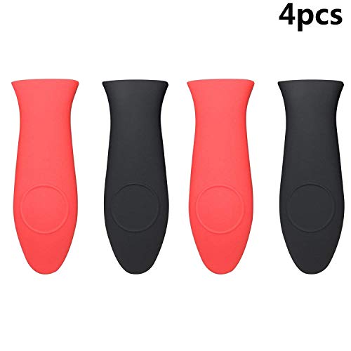 Vpang 4 Pcs Silicone Hot Handle Pot Holder Kitchen Heat Resistant Fry Pan