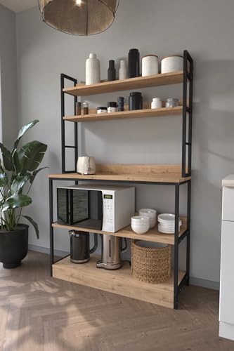 Étagère cuisine industrielle safir multi-niveaux à profondeur variable 18-34 cm
