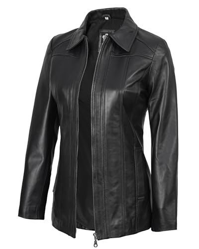 Decrum Womens Real Lambskin Leather Jacket