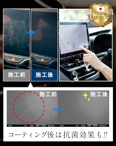 ブラックパネル カーナビ ガラスコーティング剤 クリーナー 日本製 傷防止 汚れ防止 艶 9H ピアノブラック保護剤 CJCOAT