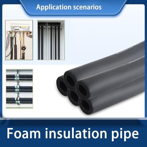 Image of M&M HARIS 1-1 /8 ID X 1 /2 inch THK Foam Heat Insulated Tube for Air Conditioner Ac Pipe Foam Rubber Tube 5.9 Feet Insulation Pipe Cover ID 28 mm X 13 mm THK Tube Pack of 2