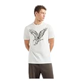 Mens Large Embroidered Eagle Regular Fit Cotton Jersey