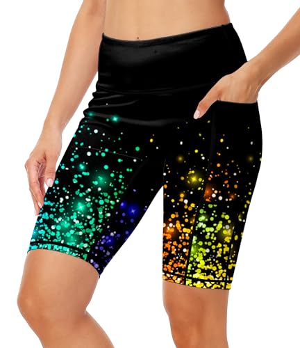 Image of AOBUTE Womens 9 inch /10 inch /11 inch Long Swim Board Shorts High Waisted UPF 50+ Biker Shorts with Pockets