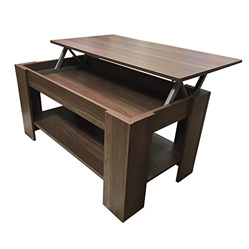 Genérico Redstone con Almacenamiento ut Redstone Mesa de café elevable café Nogal Oscuro p Top Wit Up Up Top Redstone
