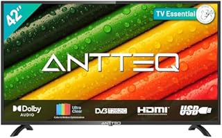 Antteq AB42D1 telewizor 42 cali (TV 107 cm), Dolby Audio, LED, potrójny tuner DVB-C / T2 / S2, CI+, HDMI, odtwarzacz multimedialny przez USB, cyfrowe wyjście audio, w tym tryb hotelowy