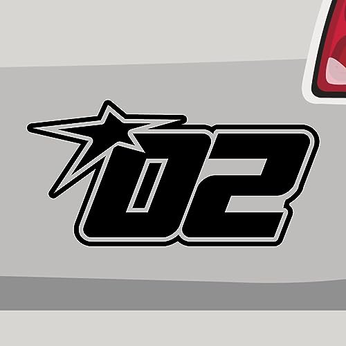 Numero di partenza 02 Stickerfreaks Dimensioni: 14 x 7 cm ("M") | Colore: 66 blu turchese | Numero adesivo decorativo tuning numero iniziale