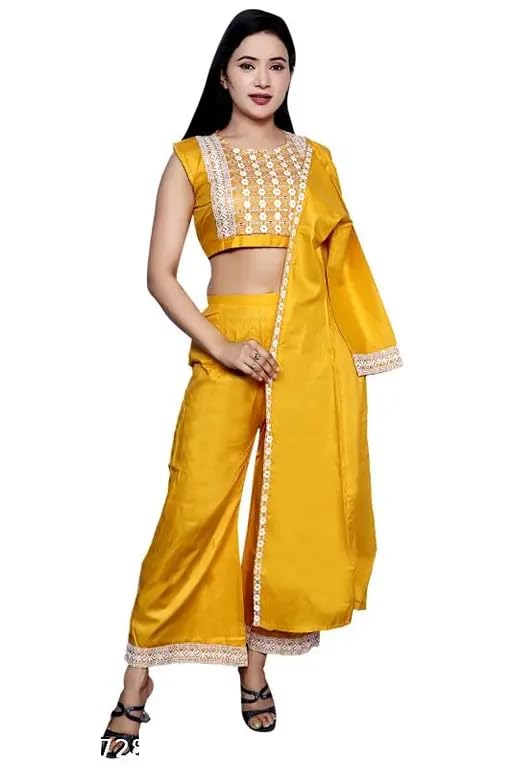 ameeha Three-Piece Set - Palazzos, Top, and Shrug-picture-20